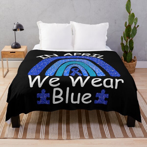 Item preview, In April We Wear Blue Autism Rainbow Awareness Month Puzzle designed and sold by HaaChris-Artis.