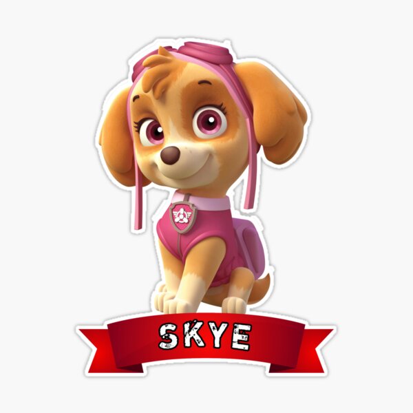 Paw patrol logo stickers, paw patrol skye Sticker for Sale by Desgin0001