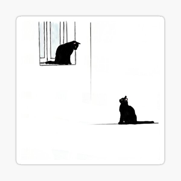 Two Little Cats Sticker