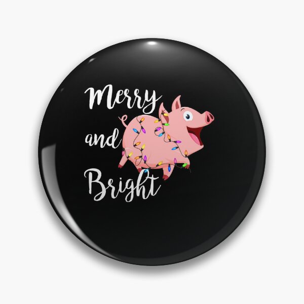 Item preview, Pig with string merry and bright, Pigs Lover designed and sold by HolliuxGift.