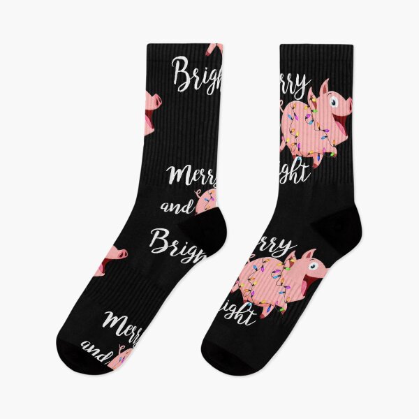 Item preview, Pig with string merry and bright, Pigs Lover designed and sold by HolliuxGift.