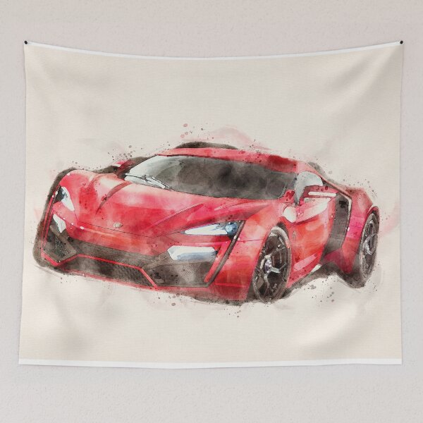 Item preview, Lykan HyperSport in watercolor designed and sold by paulrommer.