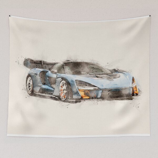 Item preview, McLaren Senna in watercolor designed and sold by paulrommer.