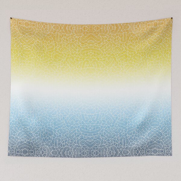 Item preview, Ombré aroace colours and white swirls doodles designed and sold by savousepate.