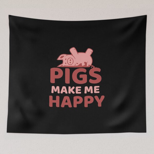 Item preview, Pigs make me happy designed and sold by HolliuxGift.