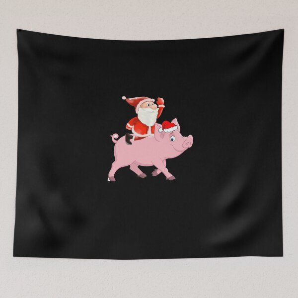 Item preview, Santa riding a pig, Pigs Lover designed and sold by HolliuxGift.