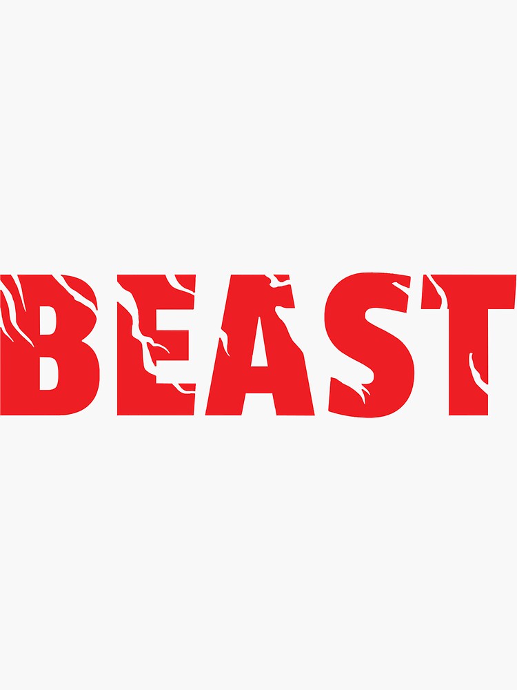 "Release the beast within!" Sticker for Sale by SamuelAnders3 Redbubble