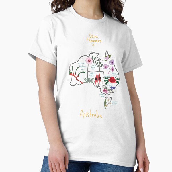 Item preview, Australia State Flowers Map designed and sold by Eleanor McNeill.