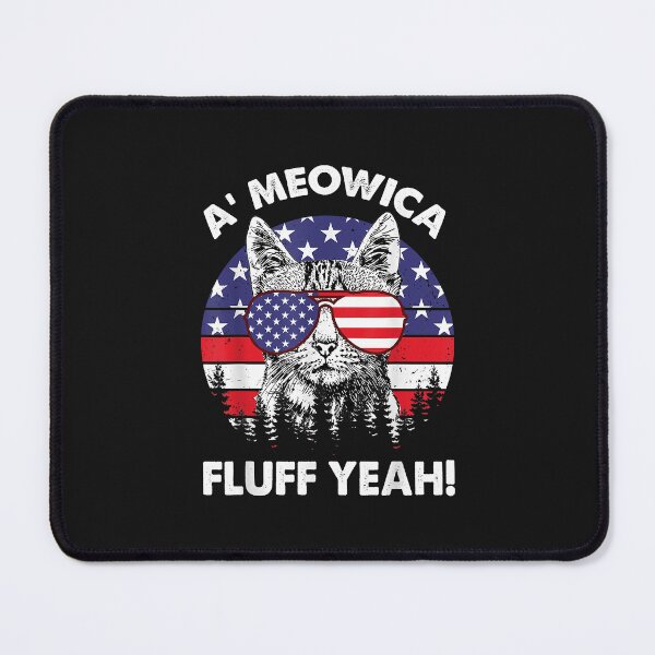 Item preview, A'meowica Fluff Yeah Patriotic American 4th Of July designed and sold by SeppeGoffin.