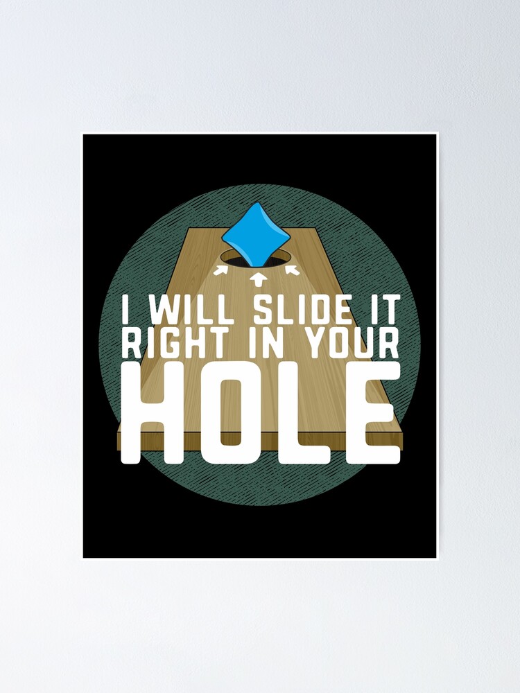 &ldquo;Cornhole Funny Bean Bag Toss Backyard Game " Poster for Sale by alenaz