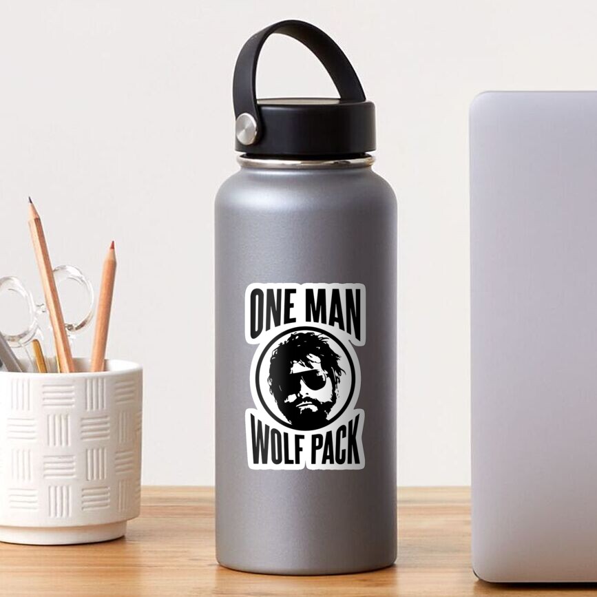 "One Man Wolf Pack" Sticker for Sale by FunkeyMonkey9 Redbubble