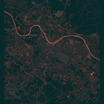 Artwork thumbnail, Dresden Map Red by HubertRoguski