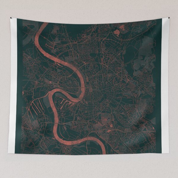 Item preview, Dusseldorf Map Red designed and sold by HubertRoguski.