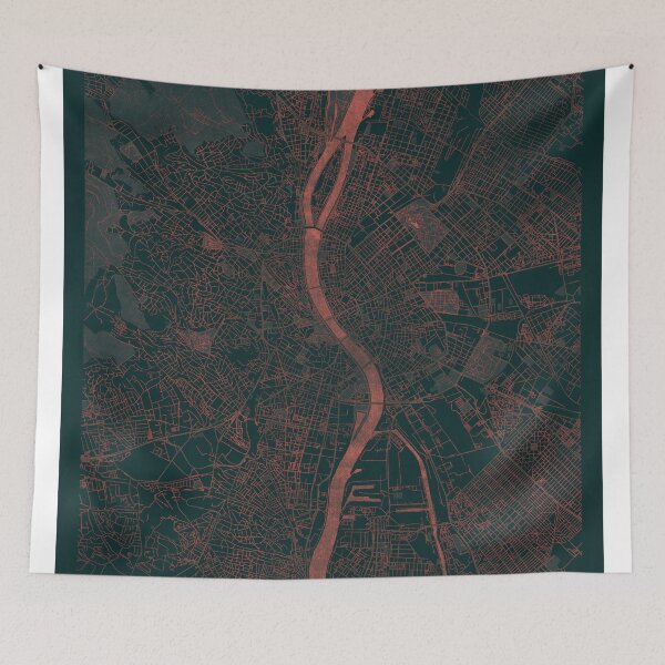 Item preview, Budapest Map Red designed and sold by HubertRoguski.