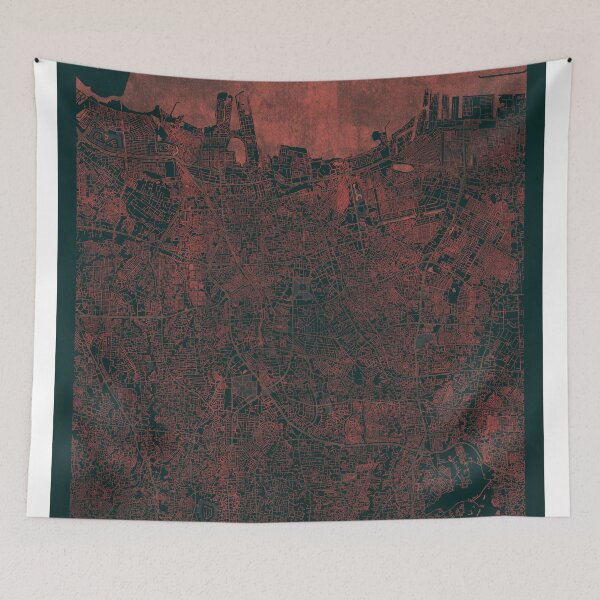 Item preview, Jakarta Map Red designed and sold by HubertRoguski.
