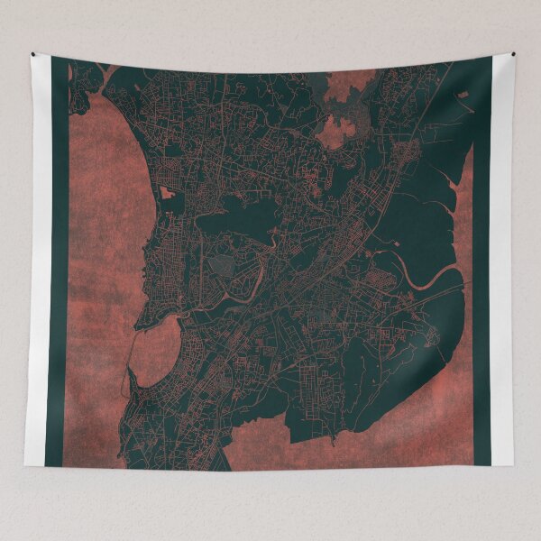 Item preview, Mumbai Map Red designed and sold by HubertRoguski.