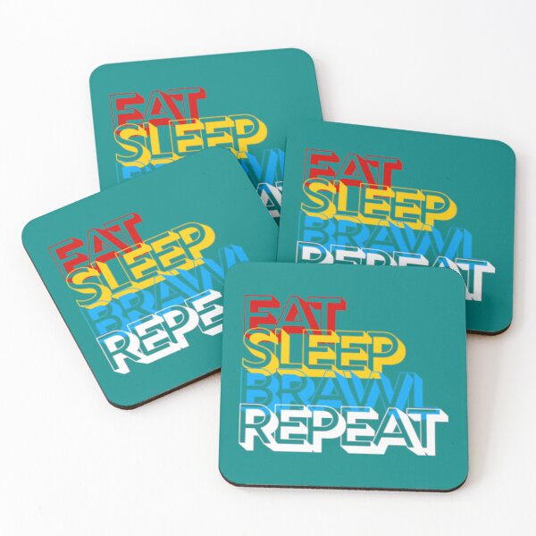 Item preview, eat sleep brawl repeat  designed and sold by TopCoice.