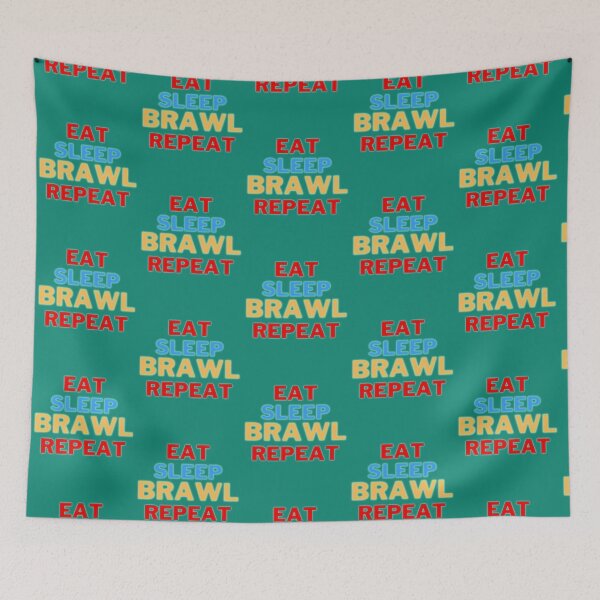 Item preview, eat sleep brawl repeat  designed and sold by TopCoice.