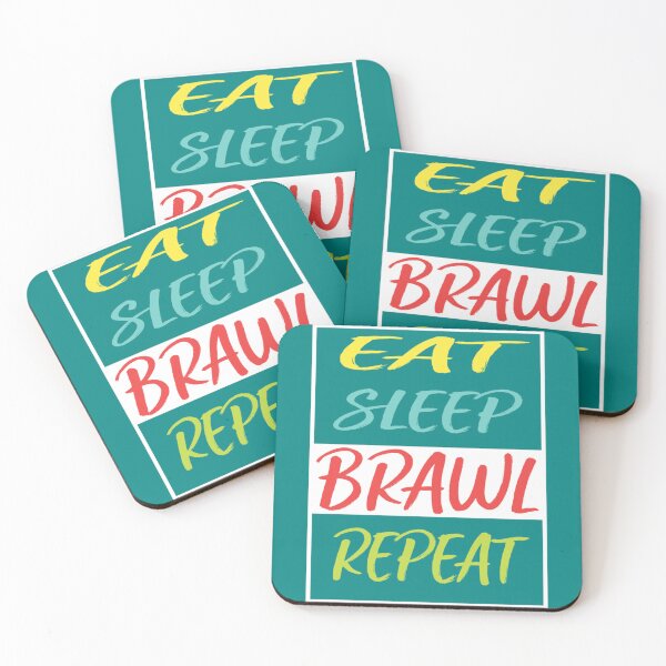 Item preview, eat sleep brawl repeat  designed and sold by TopCoice.