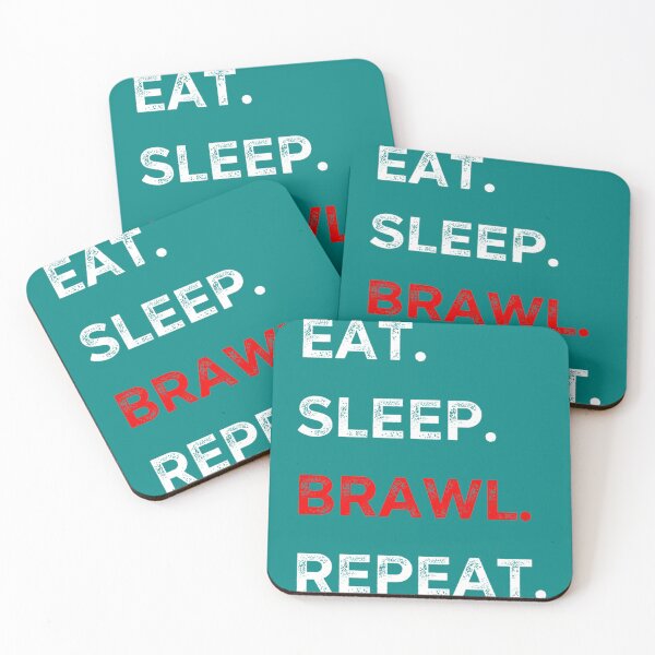 Item preview, eat sleep brawl repeat  designed and sold by TopCoice.