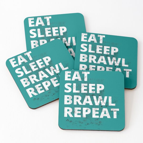 Item preview, EAT SLEEP BRAWL REPEAT,FUNNY BRAWL    designed and sold by TopCoice.