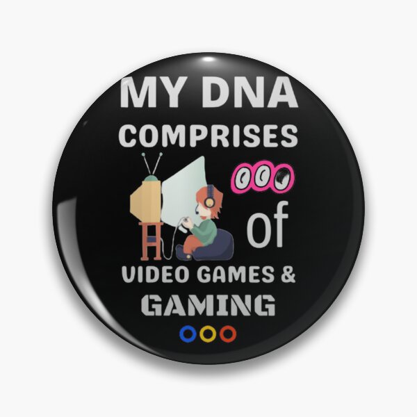 Aperçu de l'œuvre MON ADN COMPREND LES JEUX VIDÉO ET LE GAMING créée et vendue par Marginseye.