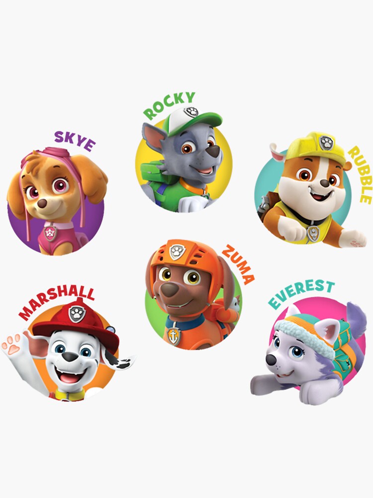 Cartoon Stickers Paw Patrol  Cute Paw Patrol Stickers - Animation