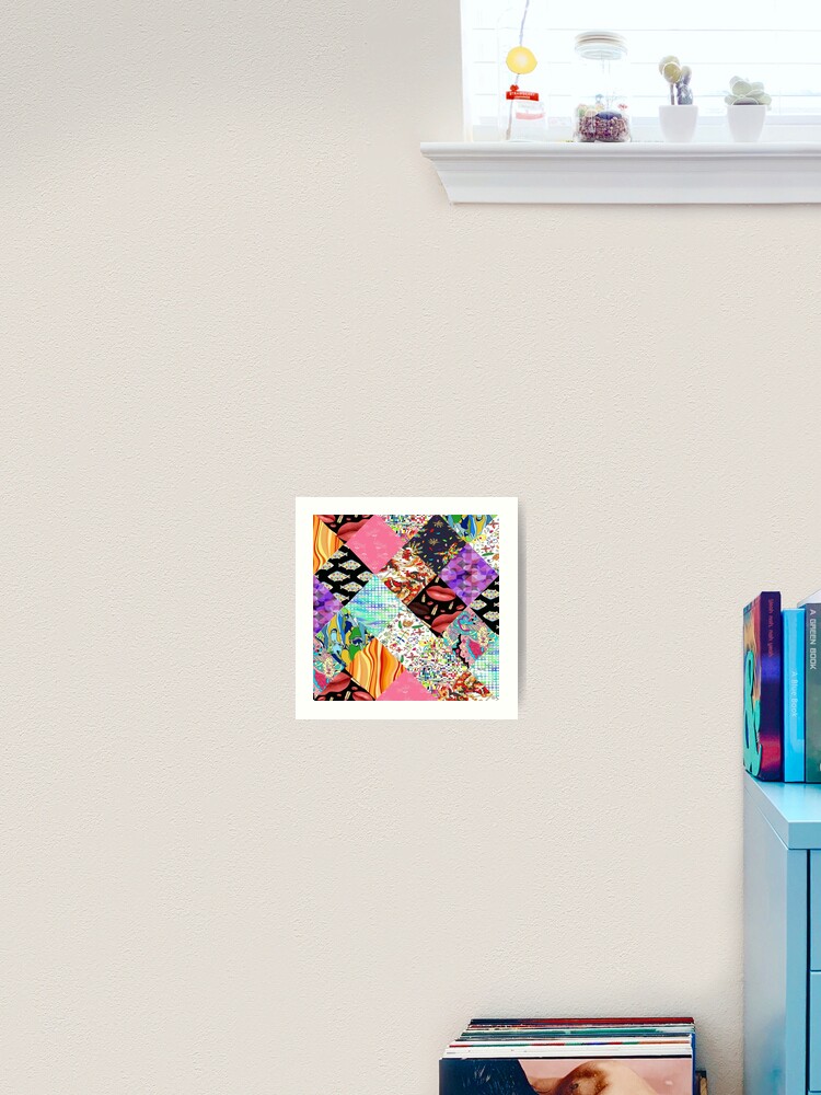 Thumbnail 2 of 3, Art Print, Patchwork pattern. designed and sold by AlisaRED.