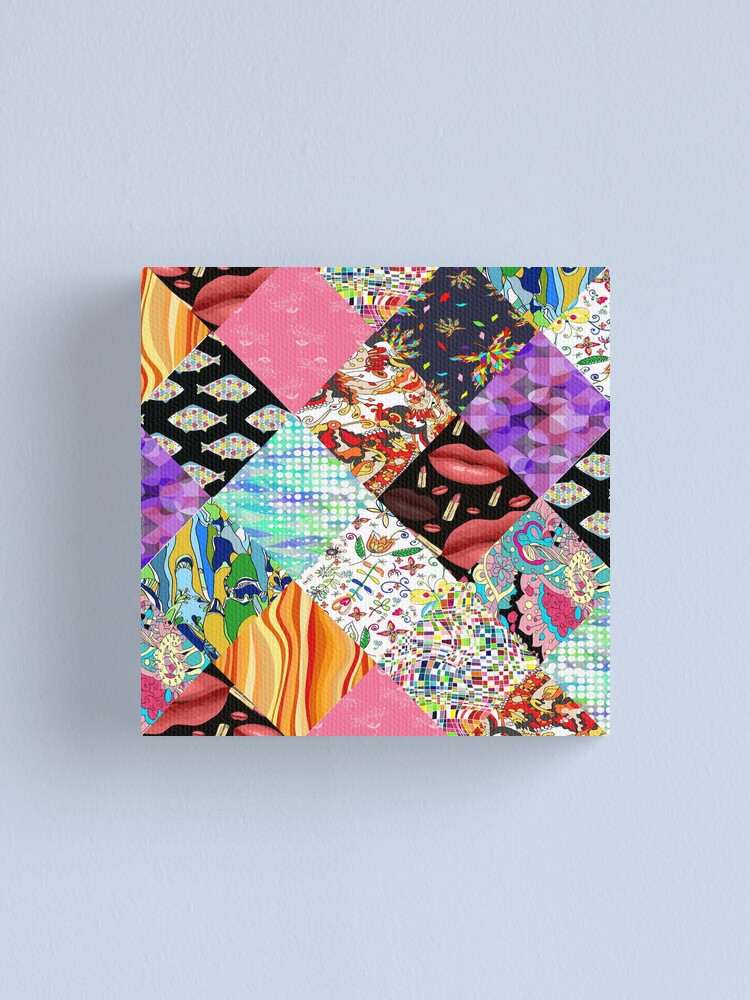 Thumbnail 1 of 3, Canvas Print, Patchwork pattern. designed and sold by AlisaRED.