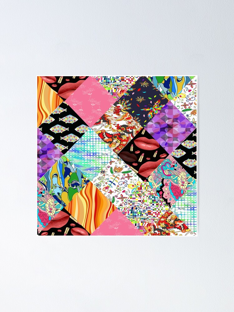 Thumbnail 1 of 3, Poster, Patchwork pattern. designed and sold by AlisaRED.