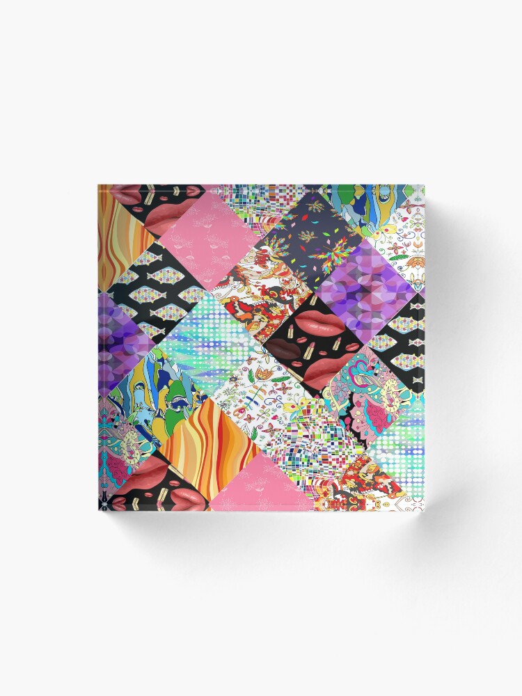 Thumbnail 1 of 5, Acrylic Block, Patchwork pattern. designed and sold by AlisaRED.