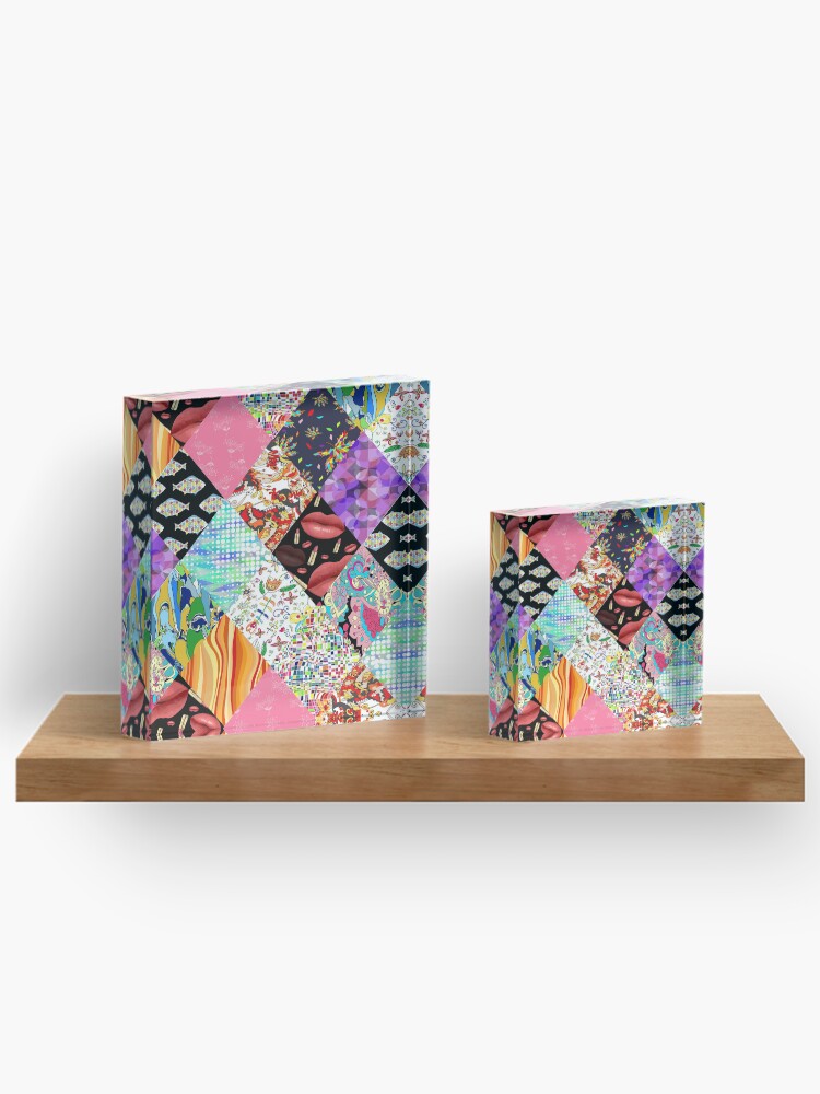 Thumbnail 3 of 5, Acrylic Block, Patchwork pattern. designed and sold by AlisaRED.