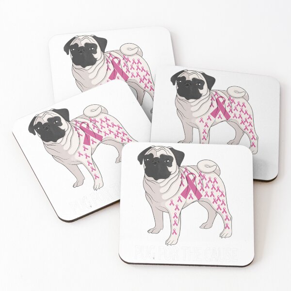 Item preview, Pug For The Cause Tshirt Breast Cancer Awareness Pink Ribbon   designed and sold by PrintdesignzF.
