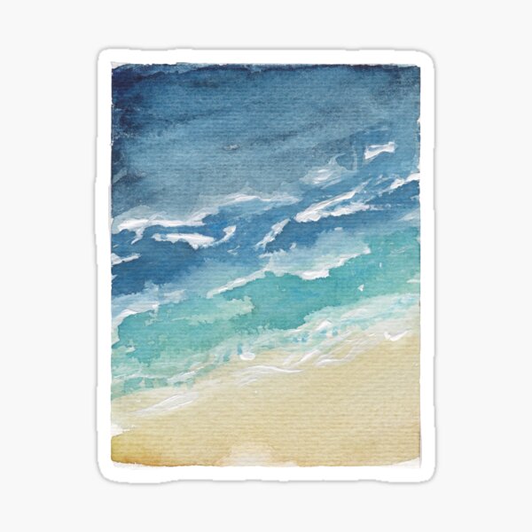 Item preview, Watercolor beach from above designed and sold by Farbverliebt.