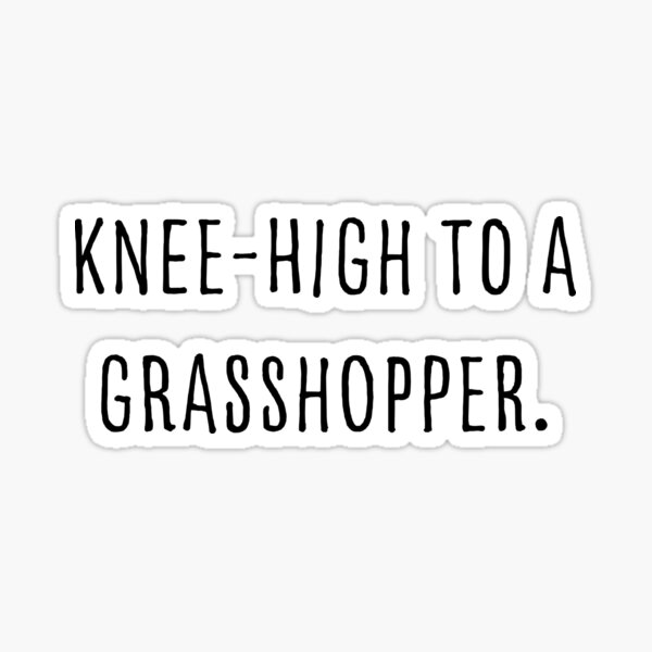 knee-high-to-a-grasshopper-sticker-sticker-for-sale-by-kbynum-redbubble