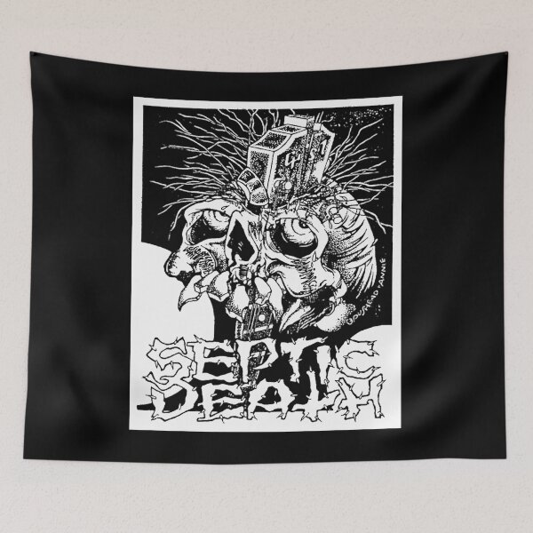 Item preview, Pushead Septic Death black and white vintage designed and sold by JasonABurr.