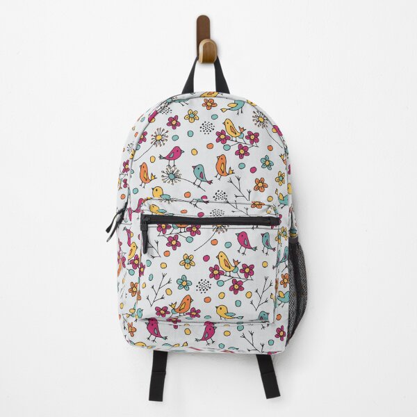 Item preview, Cute Colorful Birds And Flowers Doodle Pattern designed and sold by S Cube Design.