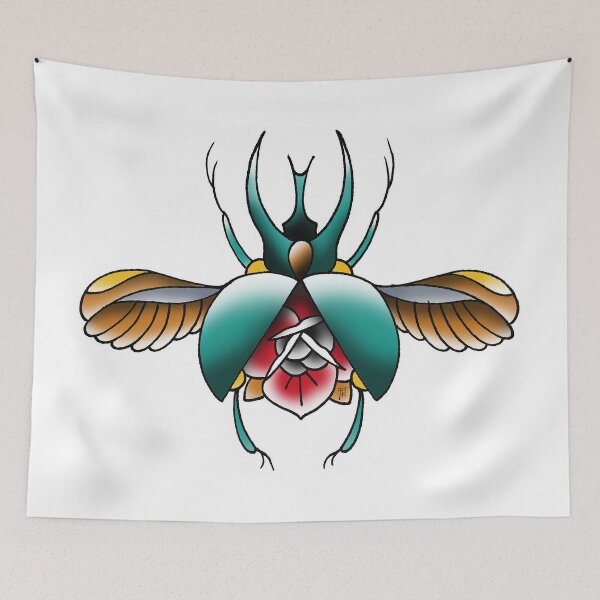 Item preview, Fkj tattoo flash beetle designed and sold by franckfkj.