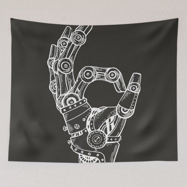 Item preview, Robot hand language hand drawn retro style designed and sold by I'm  Redz.