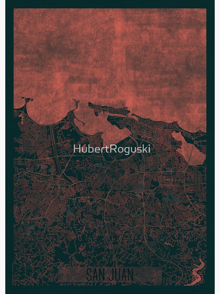 San Juan Map Red by HubertRoguski
