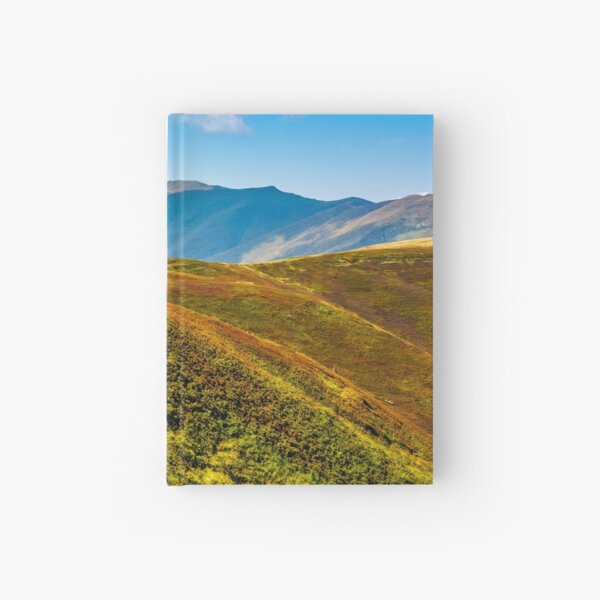 path through the mountain ridge in summer Hardcover Journal