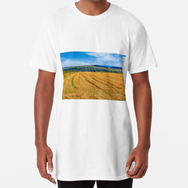 agricultural field in mountains Long T-Shirt