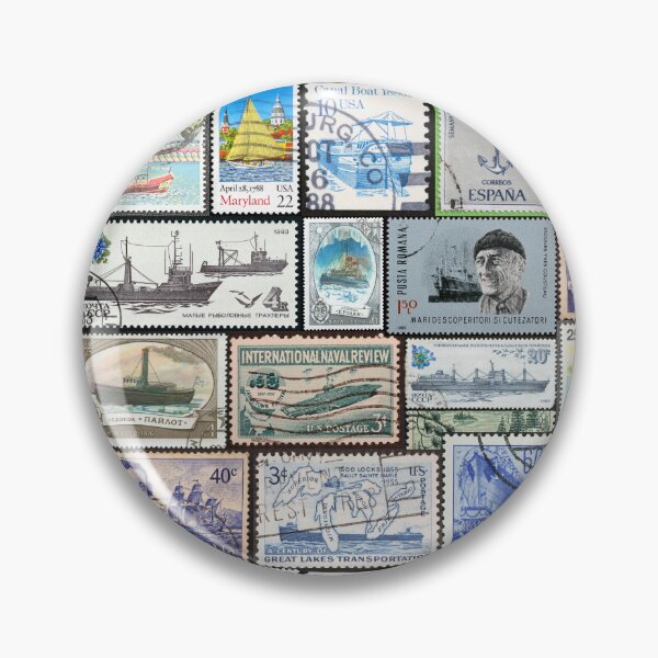 Item preview, Boat and Ship Stamp Collage  designed and sold by 2AGoodHome.
