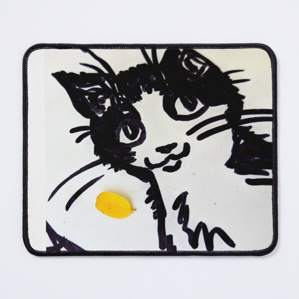 Item preview, Gato asomándose con hoja amarilla designed and sold by arfff.