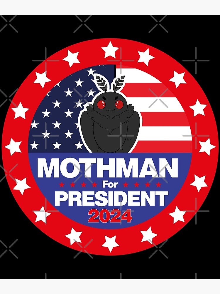 "MOTHMAN 2024 Mothman For President 2024 Funny Cryptids" Canvas Print