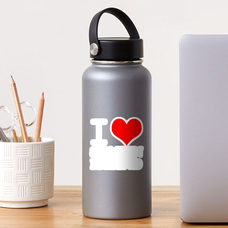 "I Love Staten Island Red Heart Meme Funny Pullover " Sticker for Sale