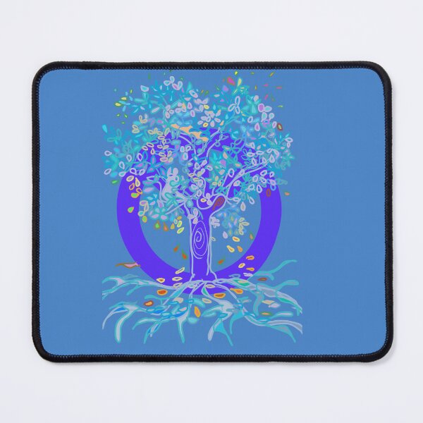 Item preview, Tree of Life PEACE Tree purple and aqua designed and sold by MonicaArtist.