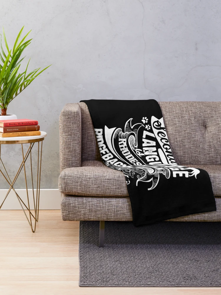 Thumbnail 2 of 6, Throw Blanket, My Second Language Is Rhodesian Ridgeback designed and sold by UnknownArtistt.