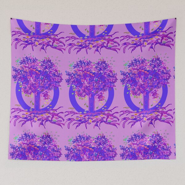 Item preview, Tree of Life PEACE Tree purple and pink  designed and sold by MonicaArtist.