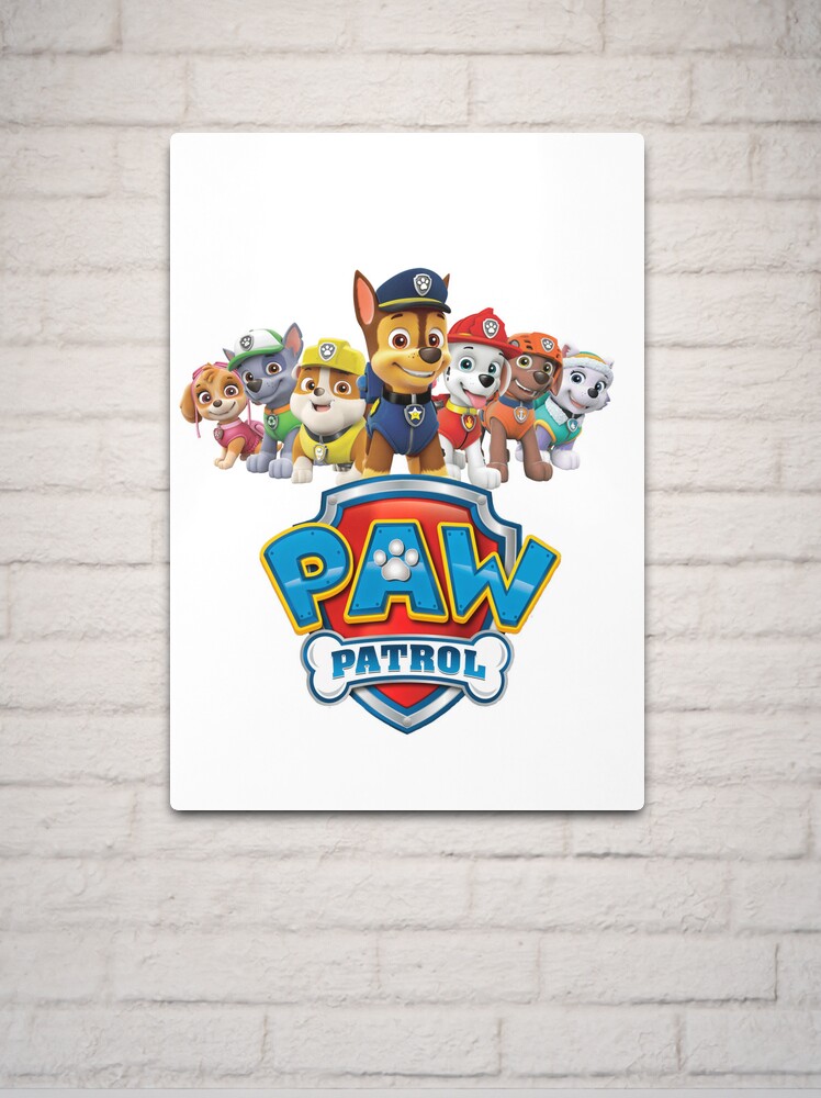 Paw patrol logo stickers | Metal Print